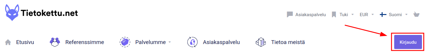 Kirjaudu Tietokettuun