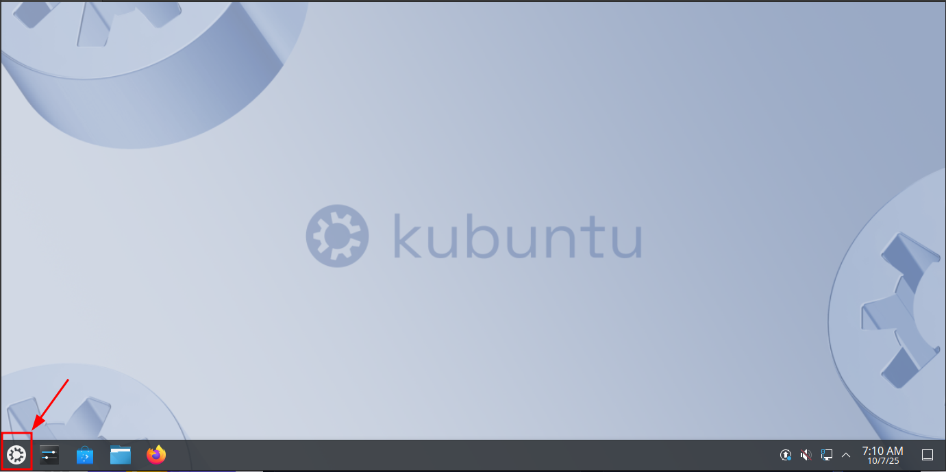 Opening the application menu.